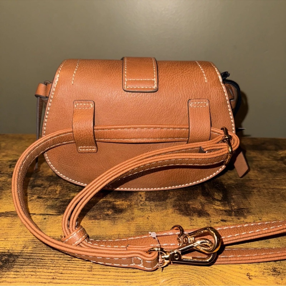 NWT Rachel Zoe Edessi Vegan Leather Crossbody Belt Bag Adjustable Strap - Brown